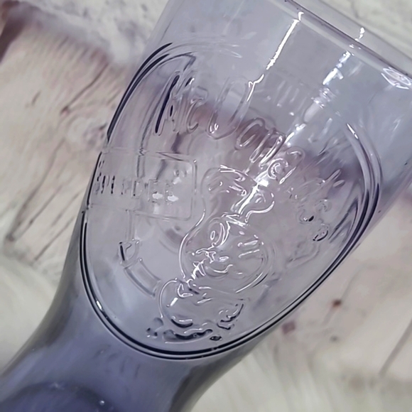 Vintage Purple Glass McDonald's Promotional Collectible Pint Glass Cup 7 Inch - Picture 3 of 11